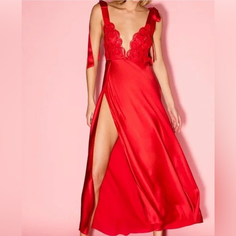 Victoria's Secret Red Satin Nightgown